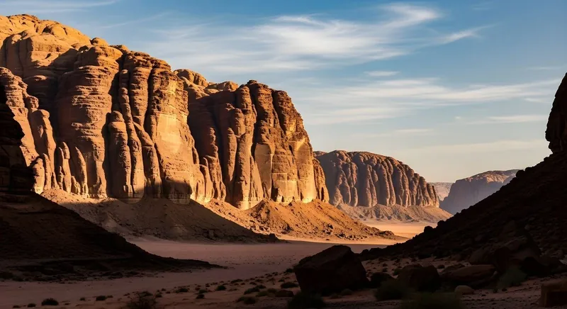 The desert landscape of Wadi Rum, Jordan